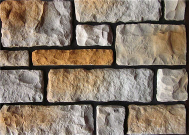 Pedra artificial colorida da parede para o tamanho do Irregular da decoração parede interior/exterior