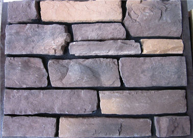 Folheado de pedra empilhado do cimento falso artificial para a construção civil da parede