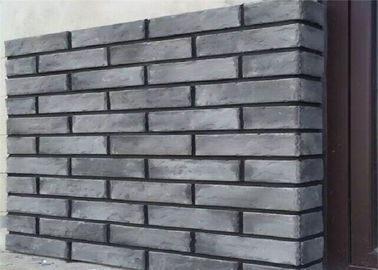 tijolo fino do folheado da argila cinzenta da resistência 3D408 ácida para a parede decorativa