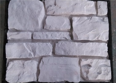 Pedra artificial branca pura da parede para a decoração da parede personalizada