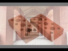 240x115x60mm, tijolo oco resistente do tempo excelente claro do café para a parede